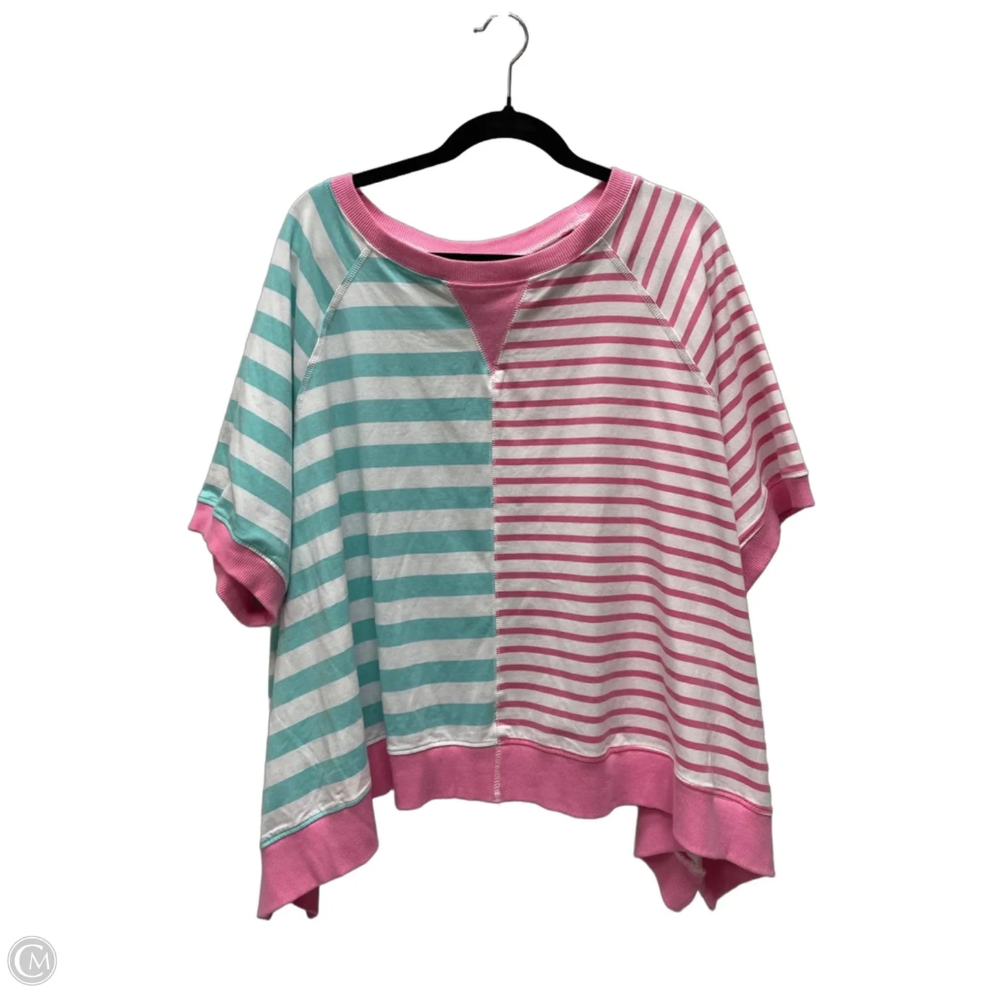 Top Short Sleeve By Clothes Mentor In Striped Pattern, Size: Xl