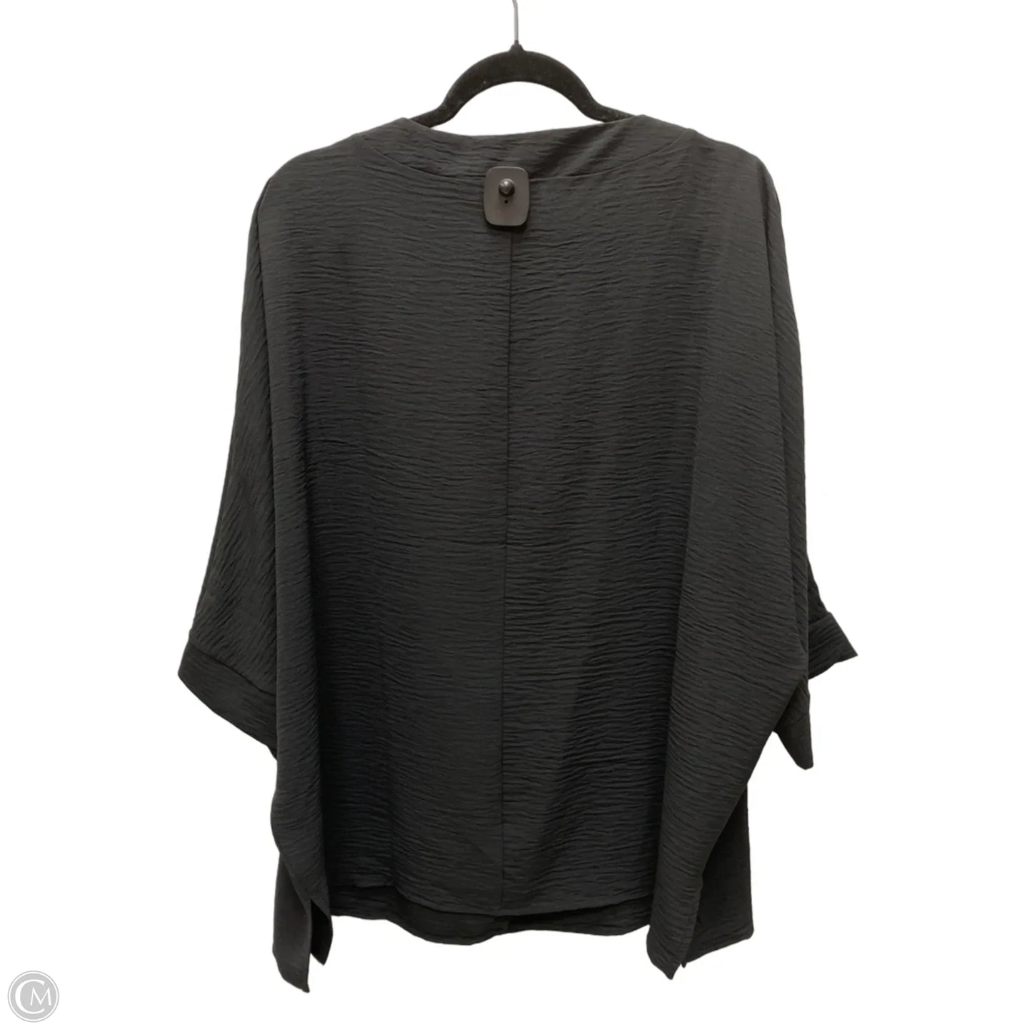 Top Short Sleeve By Zenana In Black, Size: 1x