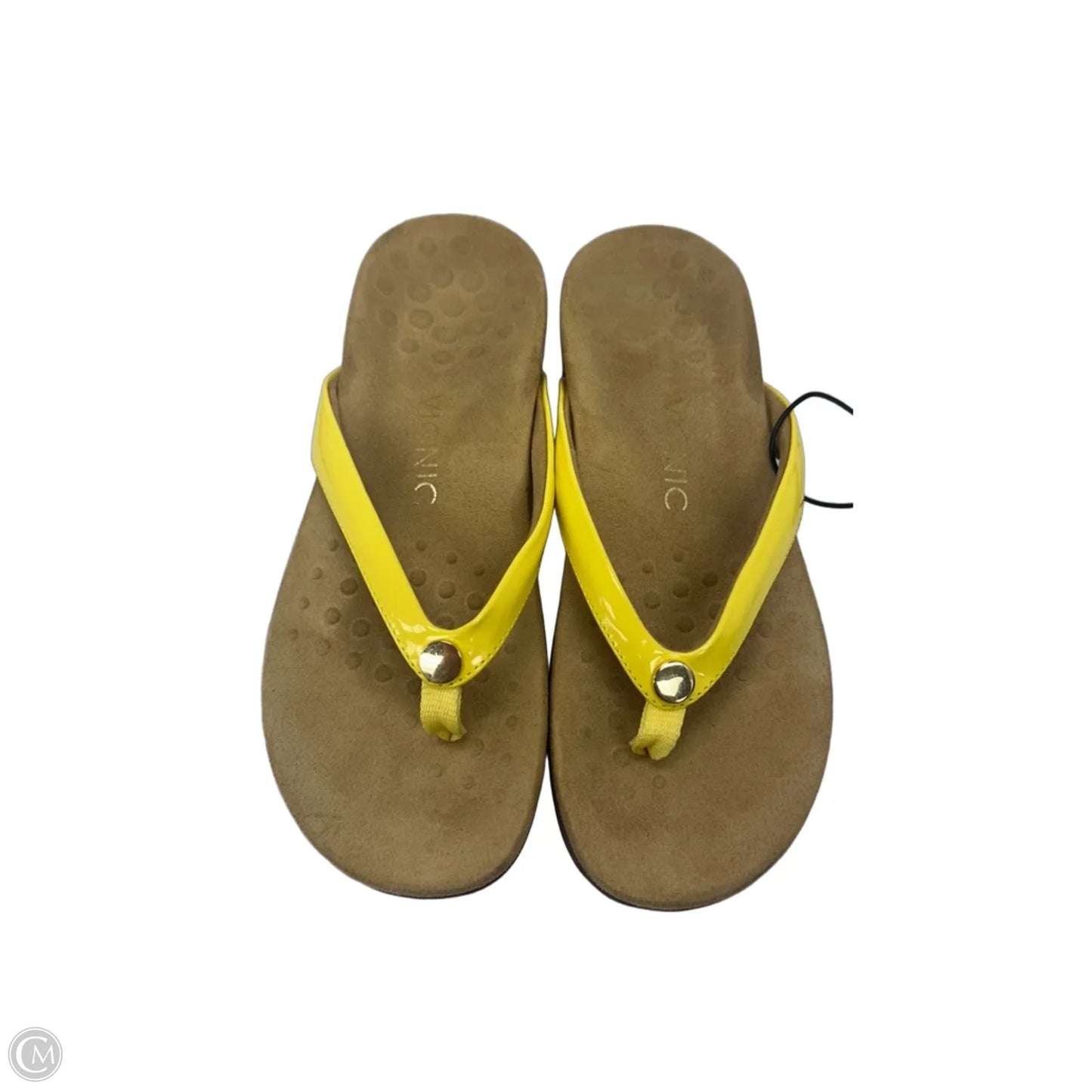 Sandals Flats By Vionic In Yellow, Size: 8