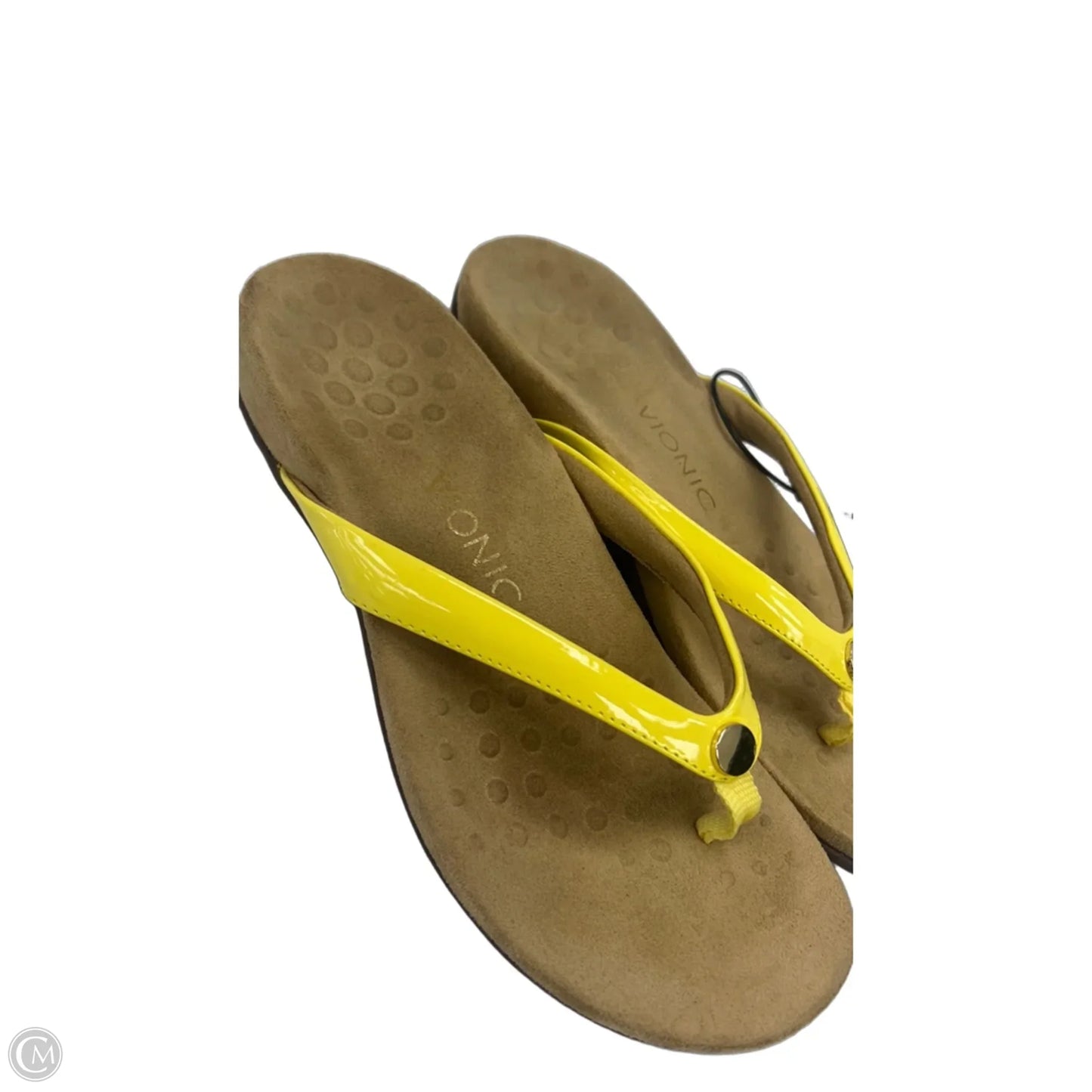 Sandals Flats By Vionic In Yellow, Size: 8
