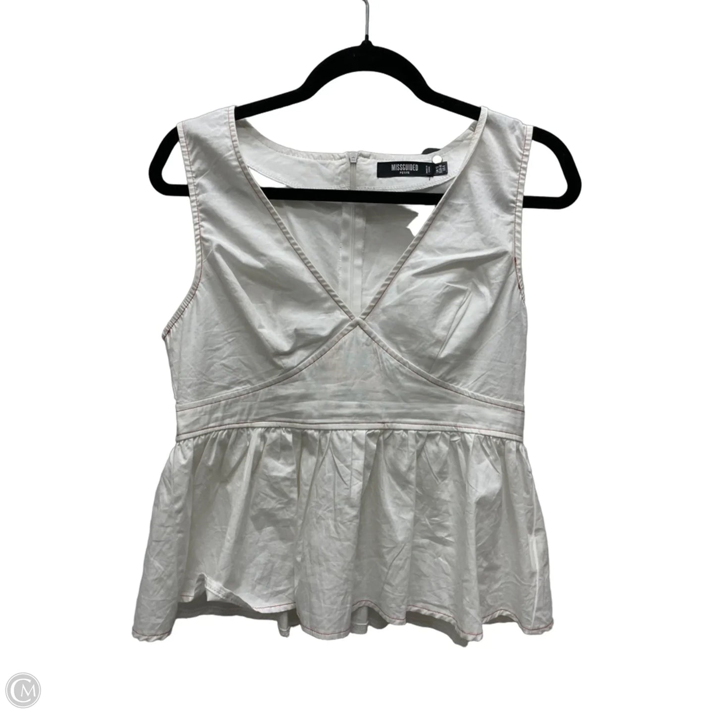 Top Sleeveless By Clothes Mentor In Cream, Size: M