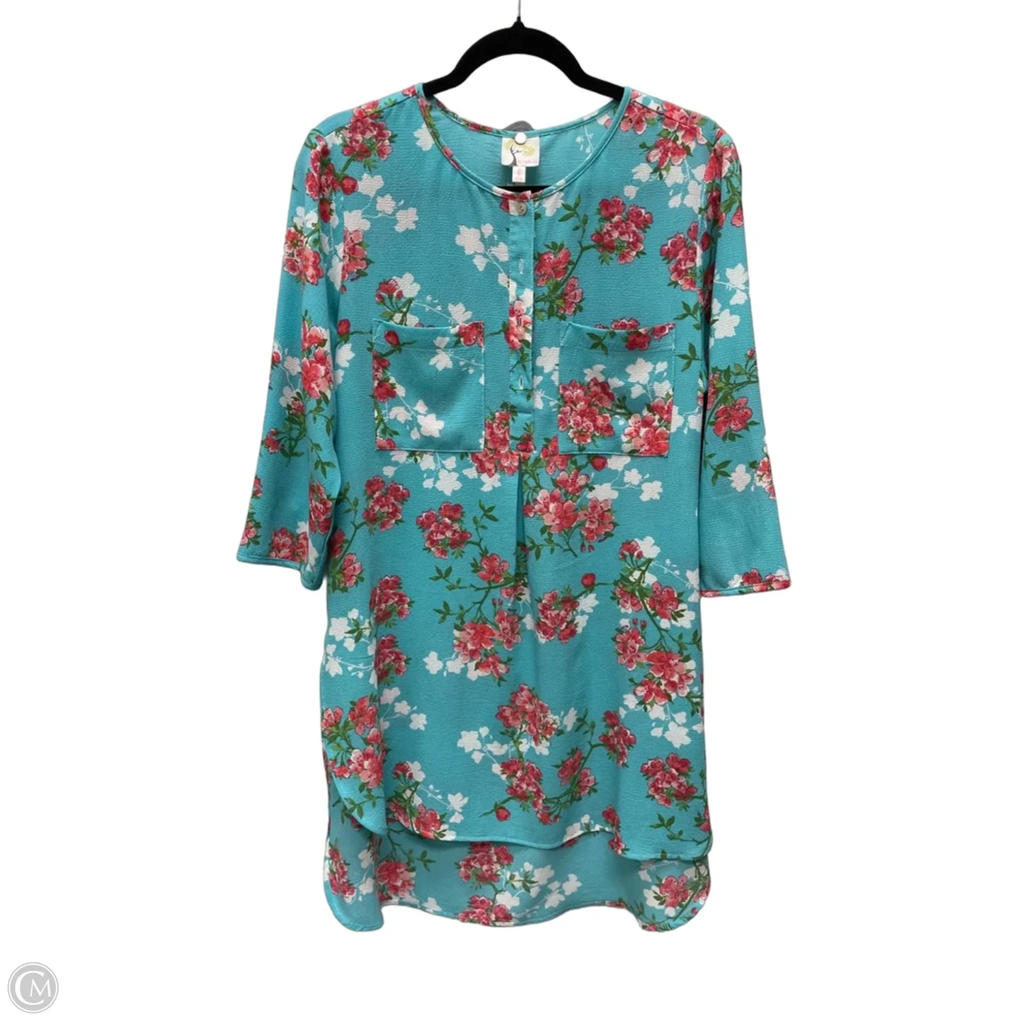 Dress Casual Short By Clothes Mentor In Floral Print, Size: L