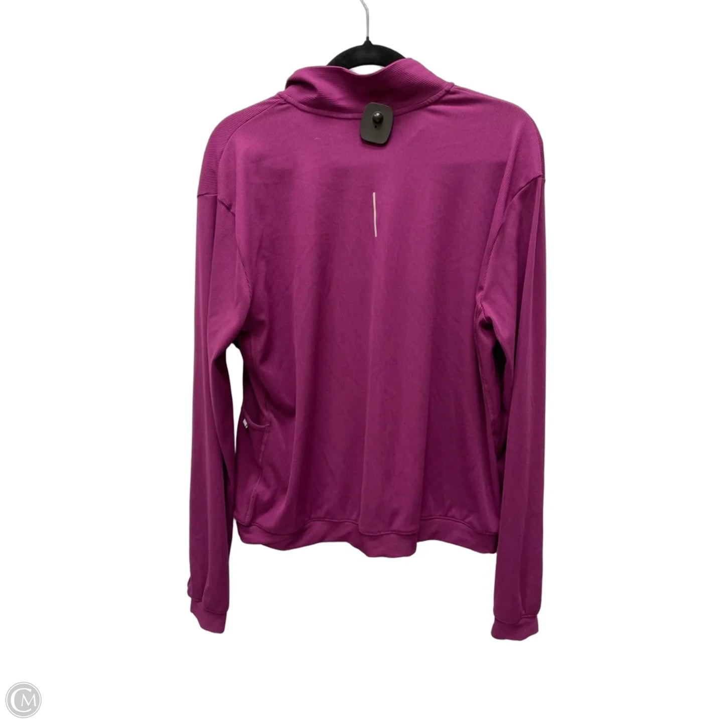 Athletic Top Long Sleeve Collar By Nike Apparel In Purple, Size: Xl