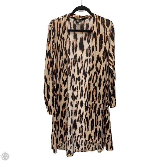 Cardigan By Investments In Animal Print, Size: 1x