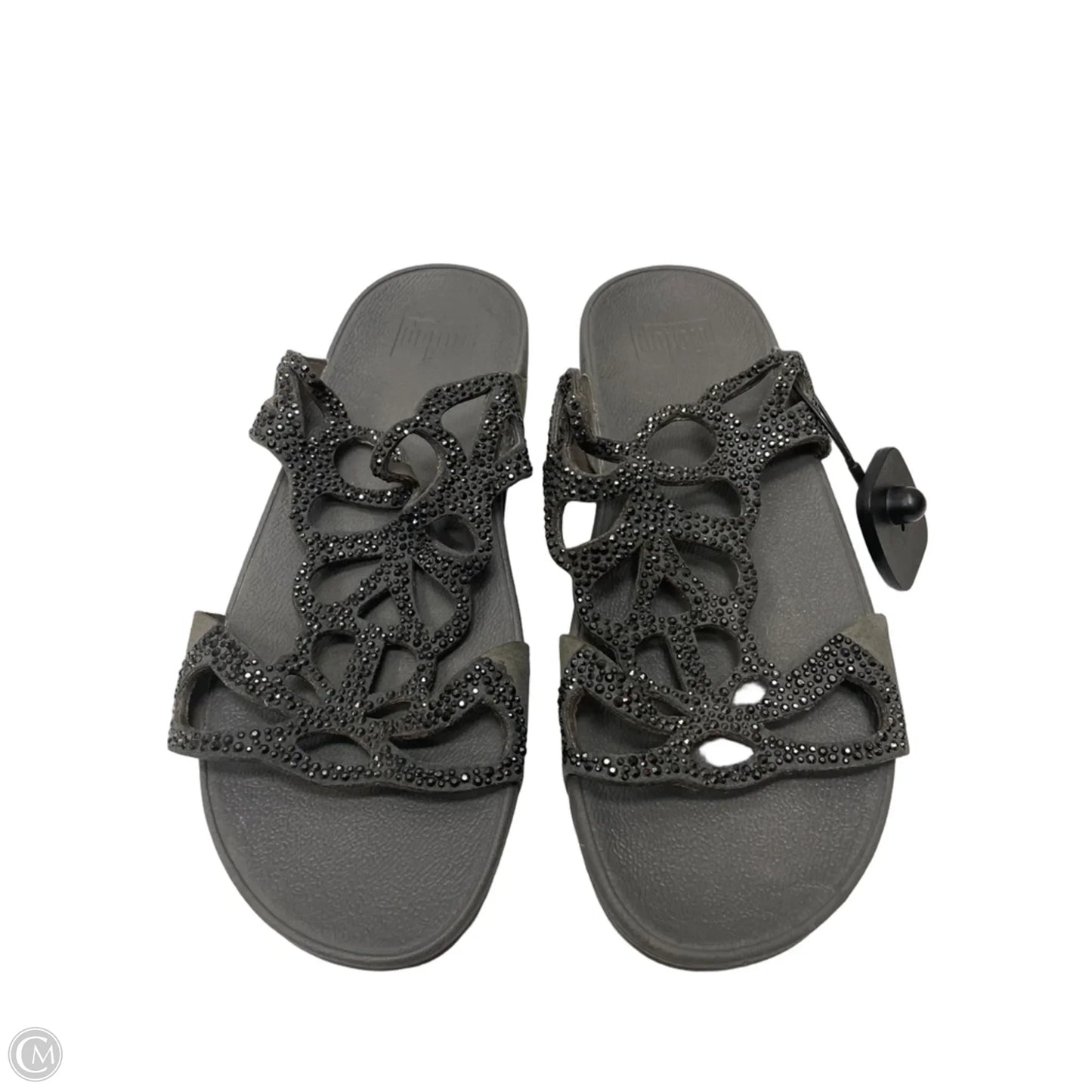 Sandals Heels Wedge By Fitflop In Grey, Size: 9