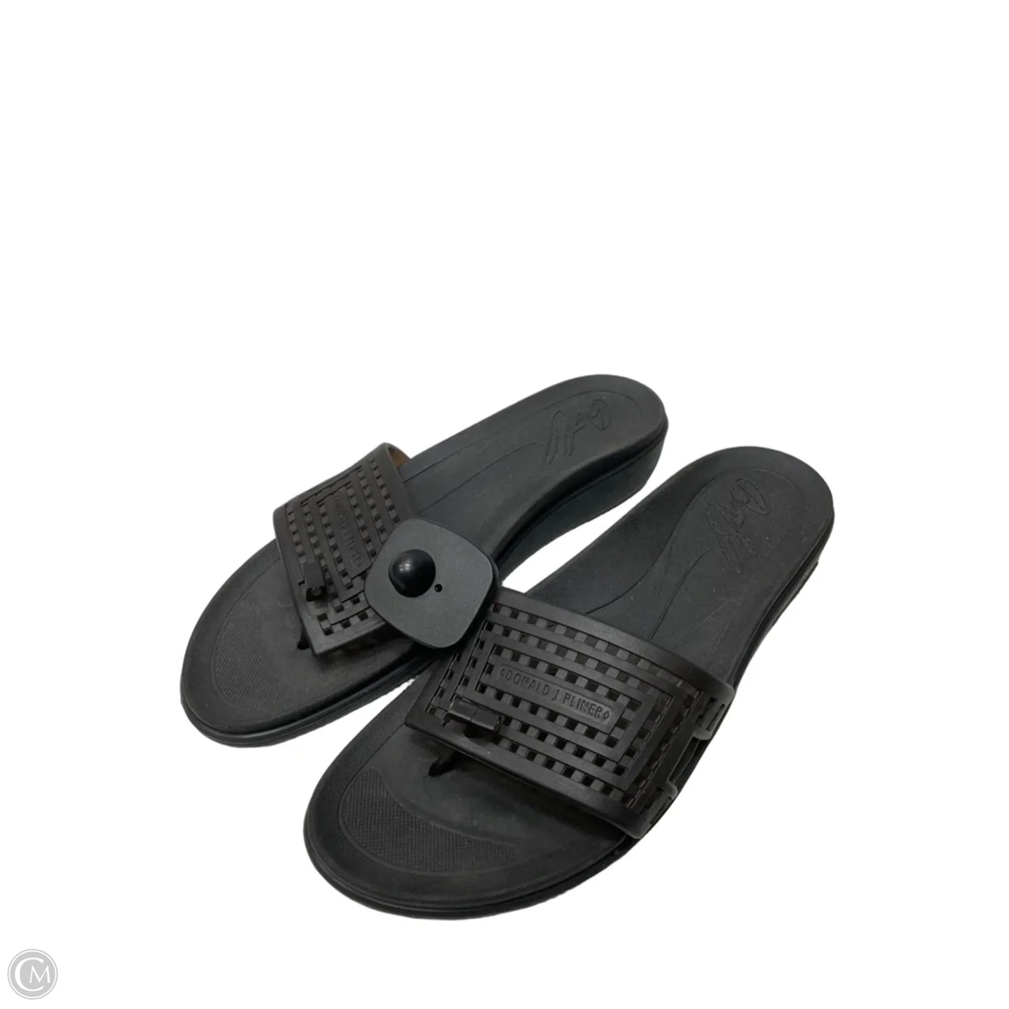 Sandals Heels Wedge By Donald Pliner In Black, Size: 9