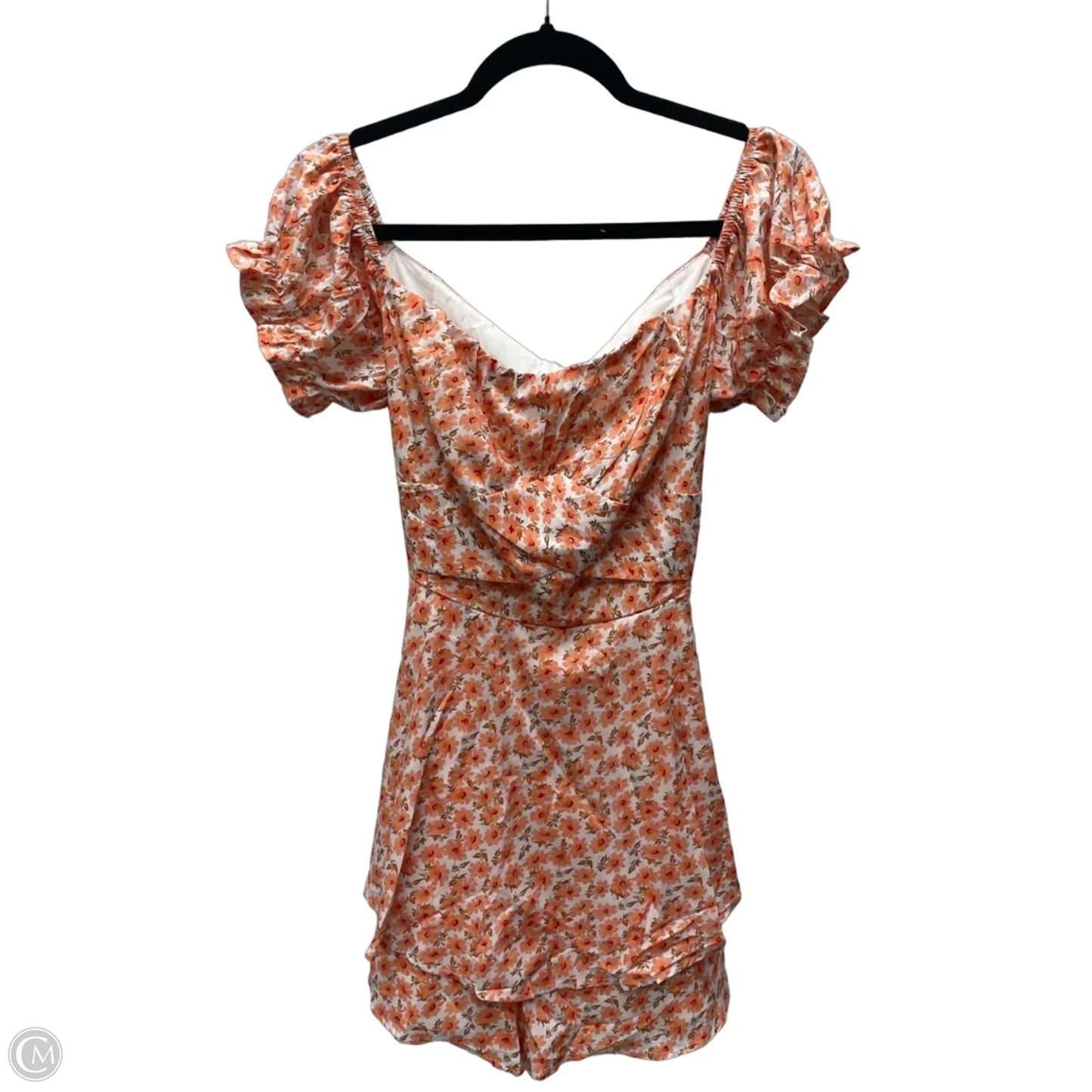 Romper By Clothes Mentor In Floral Print, Size: Xl