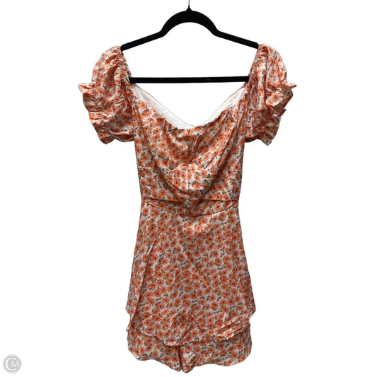 Romper By Clothes Mentor In Floral Print, Size: Xl
