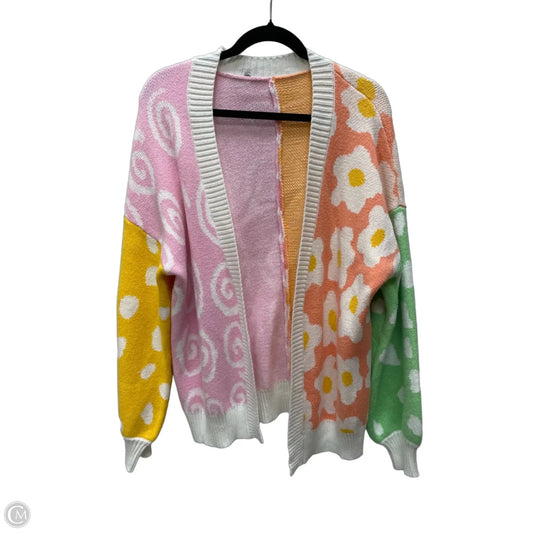 Sweater Cardigan By Clothes Mentor In Multi-colored, Size: L