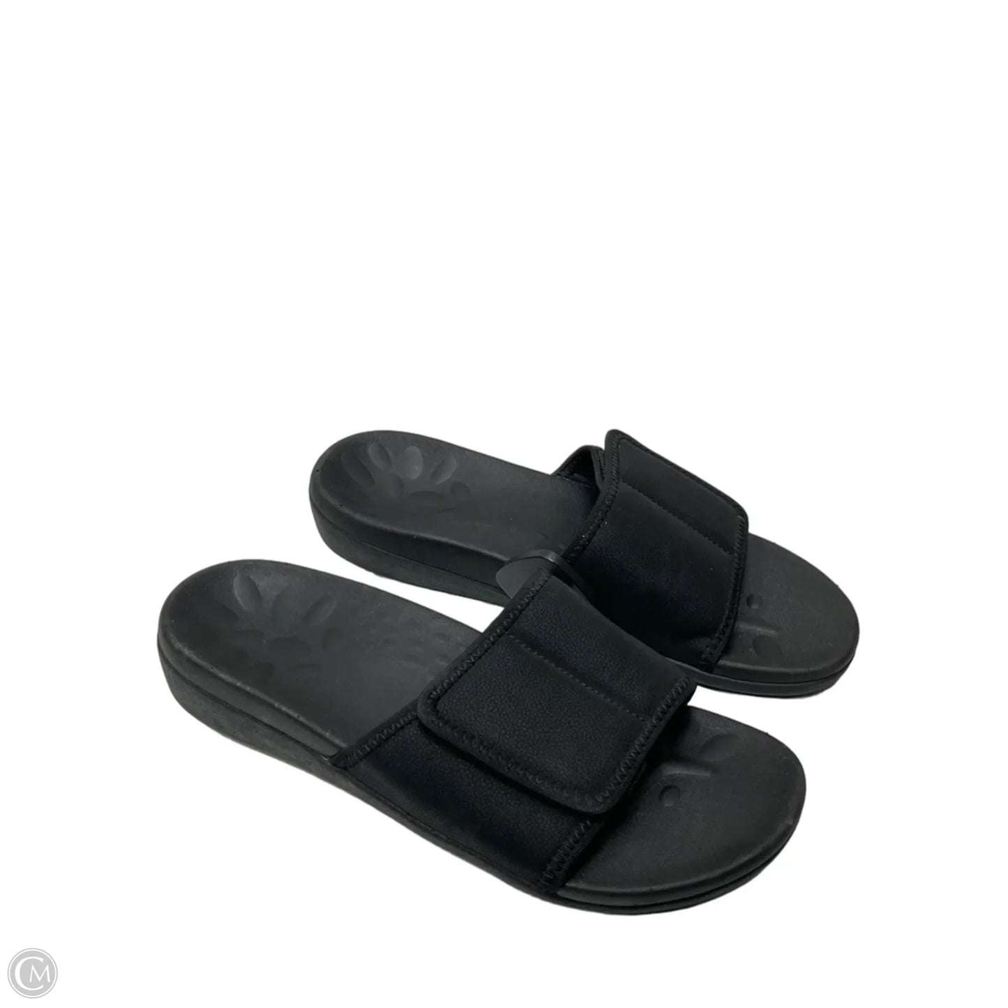 Sandals Flats By Clothes Mentor In Black, Size: 9.5