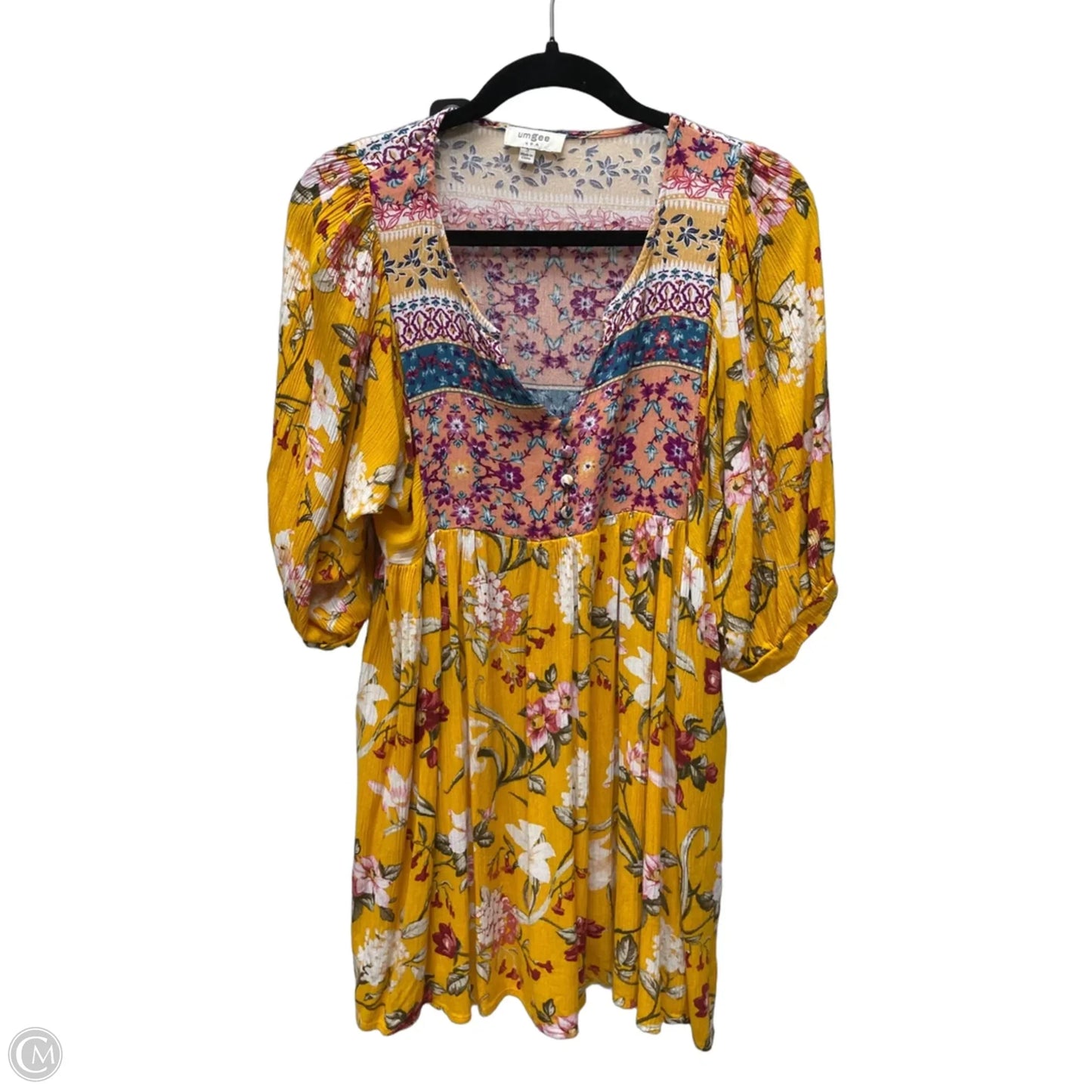 Tunic Short Sleeve By Umgee In Floral Print, Size: S