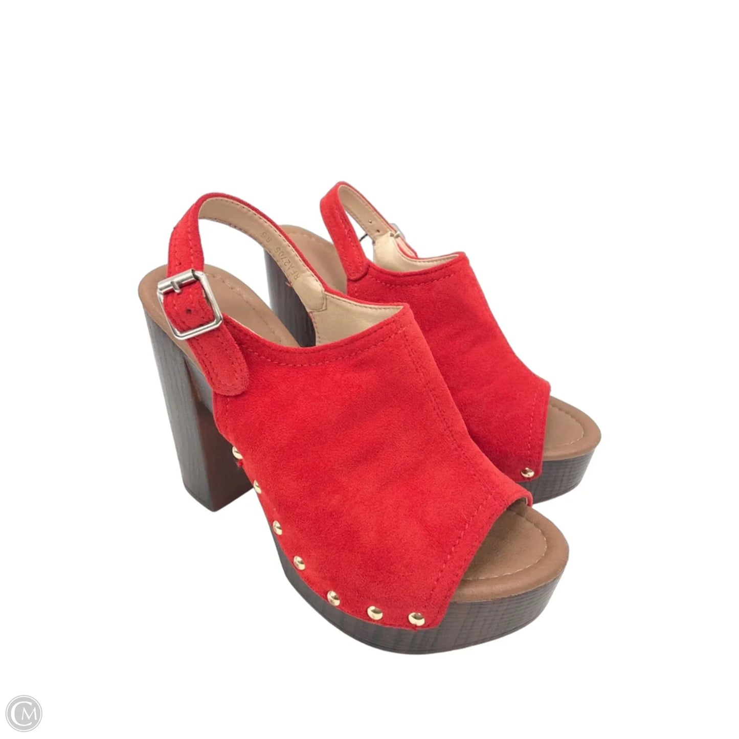 Sandals Heels Platform By Allegra K In Red, Size: 6.5