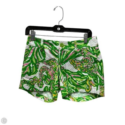 Shorts Designer By Lilly Pulitzer In Green & Pink, Size: 0