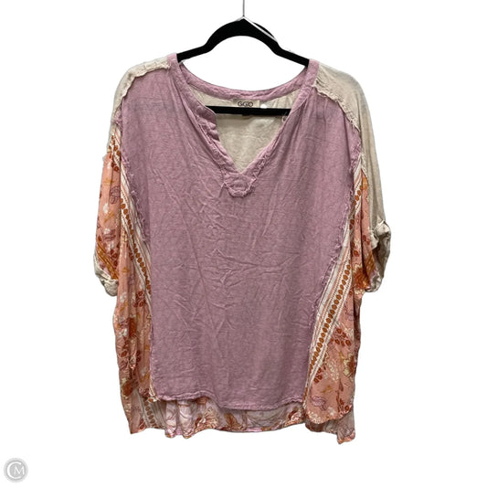 Top Short Sleeve By Gigio In Multi-colored, Size: Xl