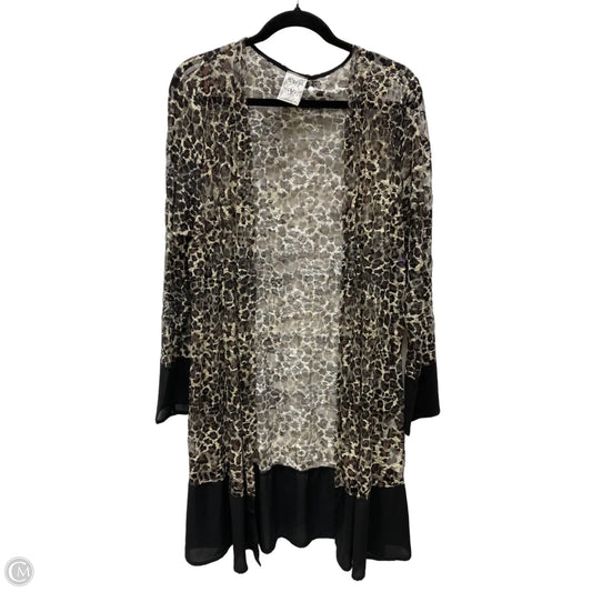 Cardigan By Vocal In Animal Print, Size: 1x