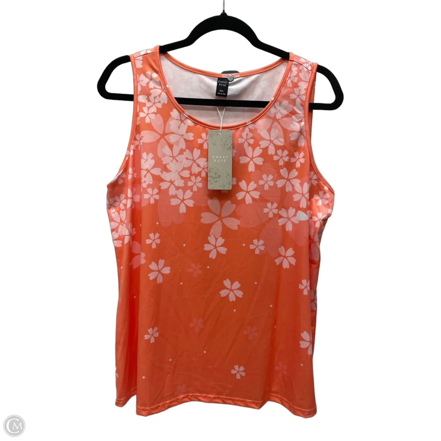Top Sleeveless By Emery Rose In Floral Print, Size: Xl