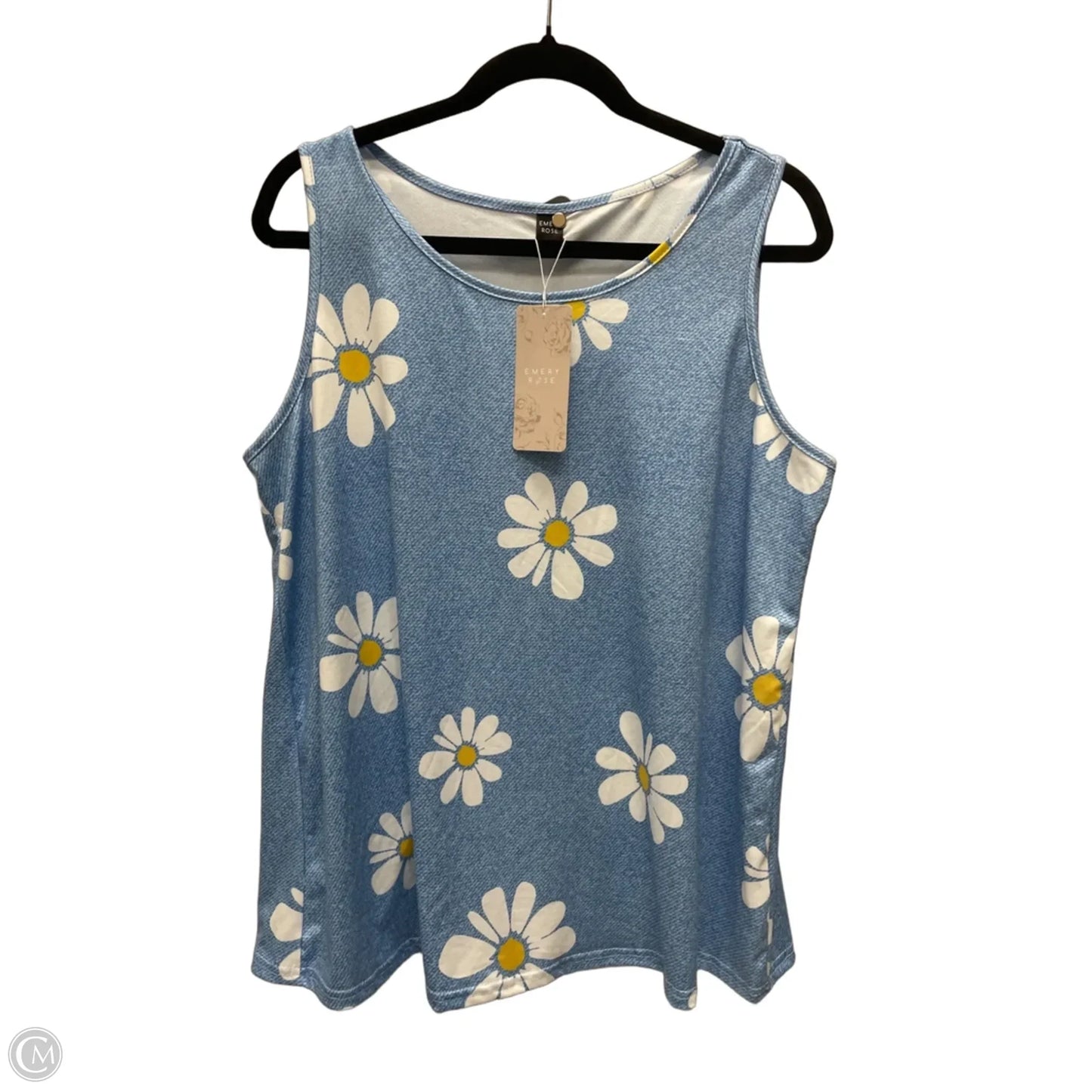 Top Sleeveless By Emery Rose In Blue, Size: Xl