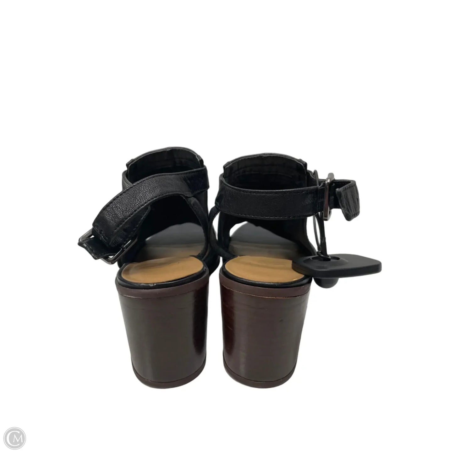 Sandals Heels Block By Franco Sarto In Black, Size: 8