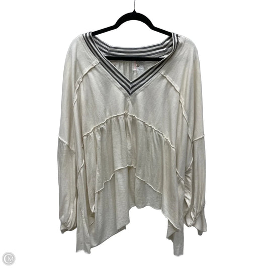 Top Long Sleeve By Free People In Cream, Size: M