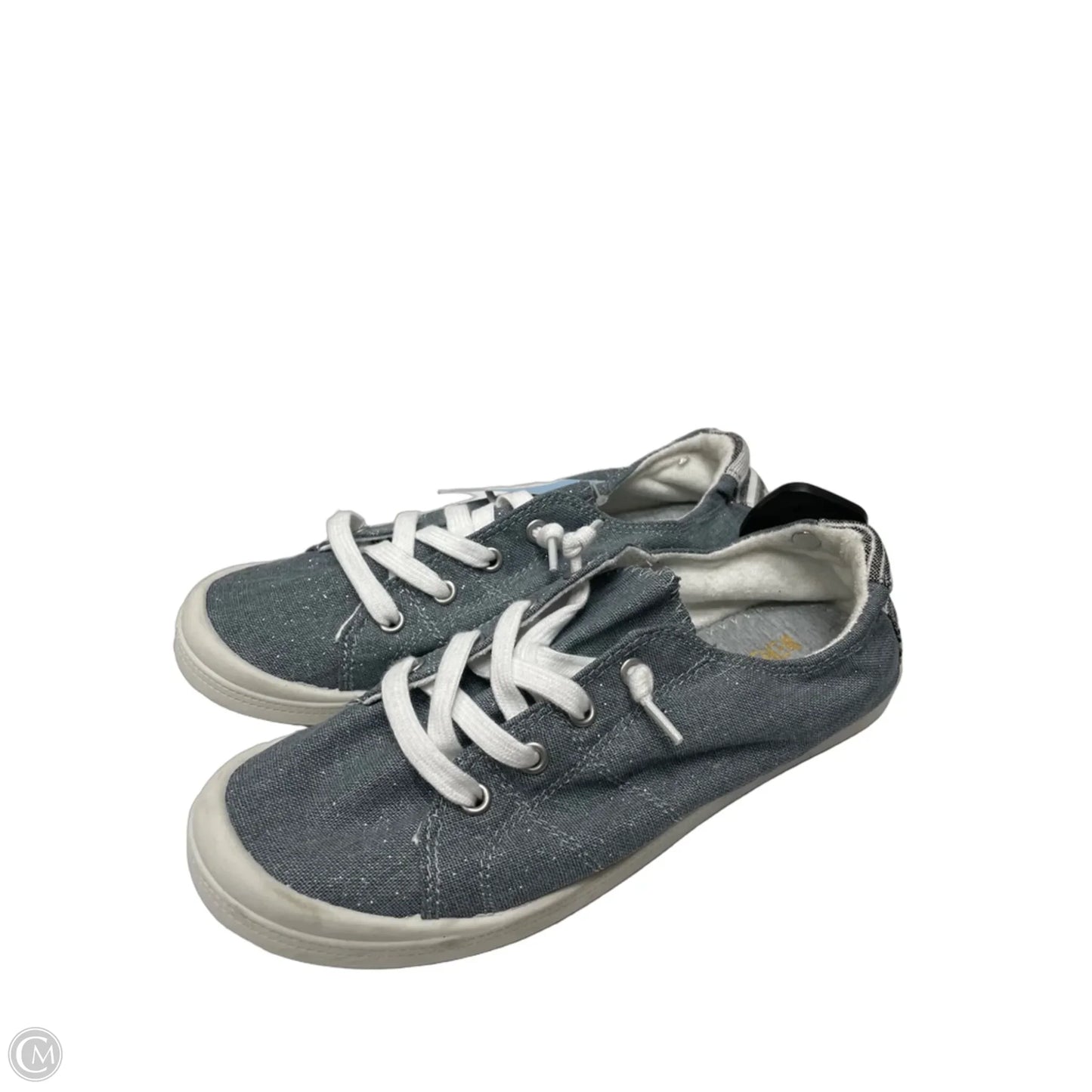 Shoes Flats By Clothes Mentor In Blue Denim, Size: 9