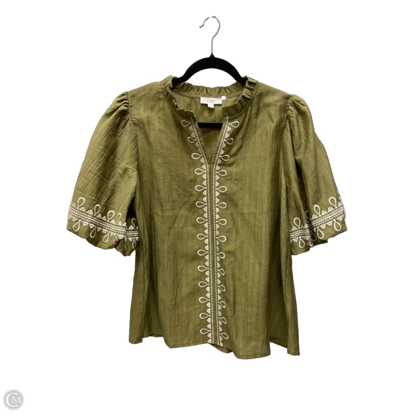 Top Short Sleeve By Oddi In Green, Size: M
