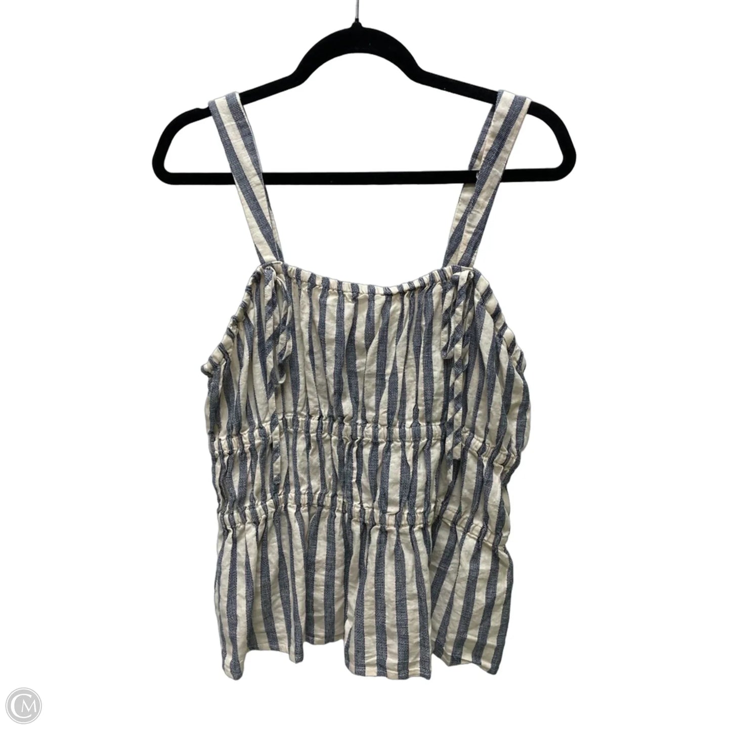 Top Sleeveless By Universal Thread In Striped Pattern, Size: L