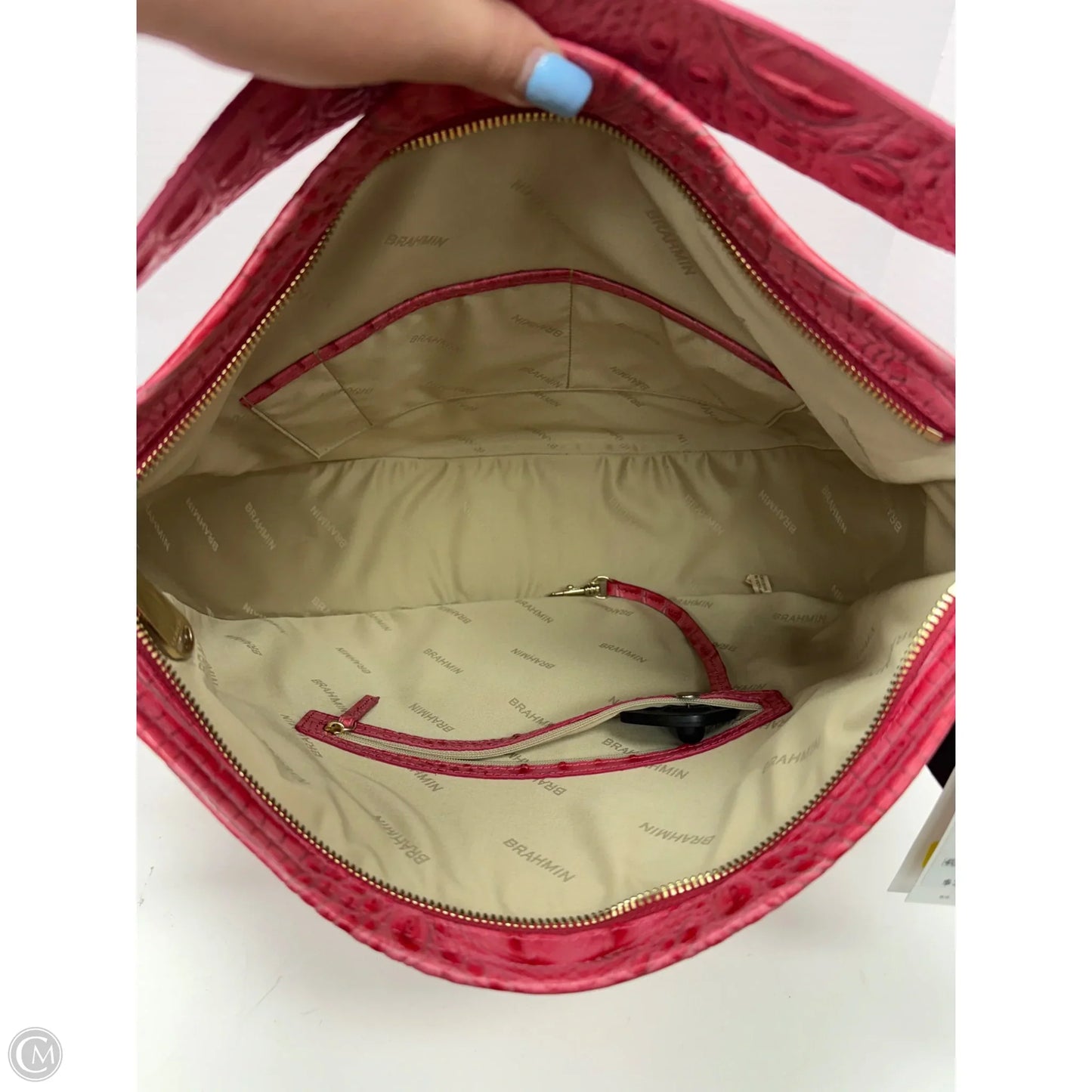 Handbag Designer By Brahmin, Size: Large