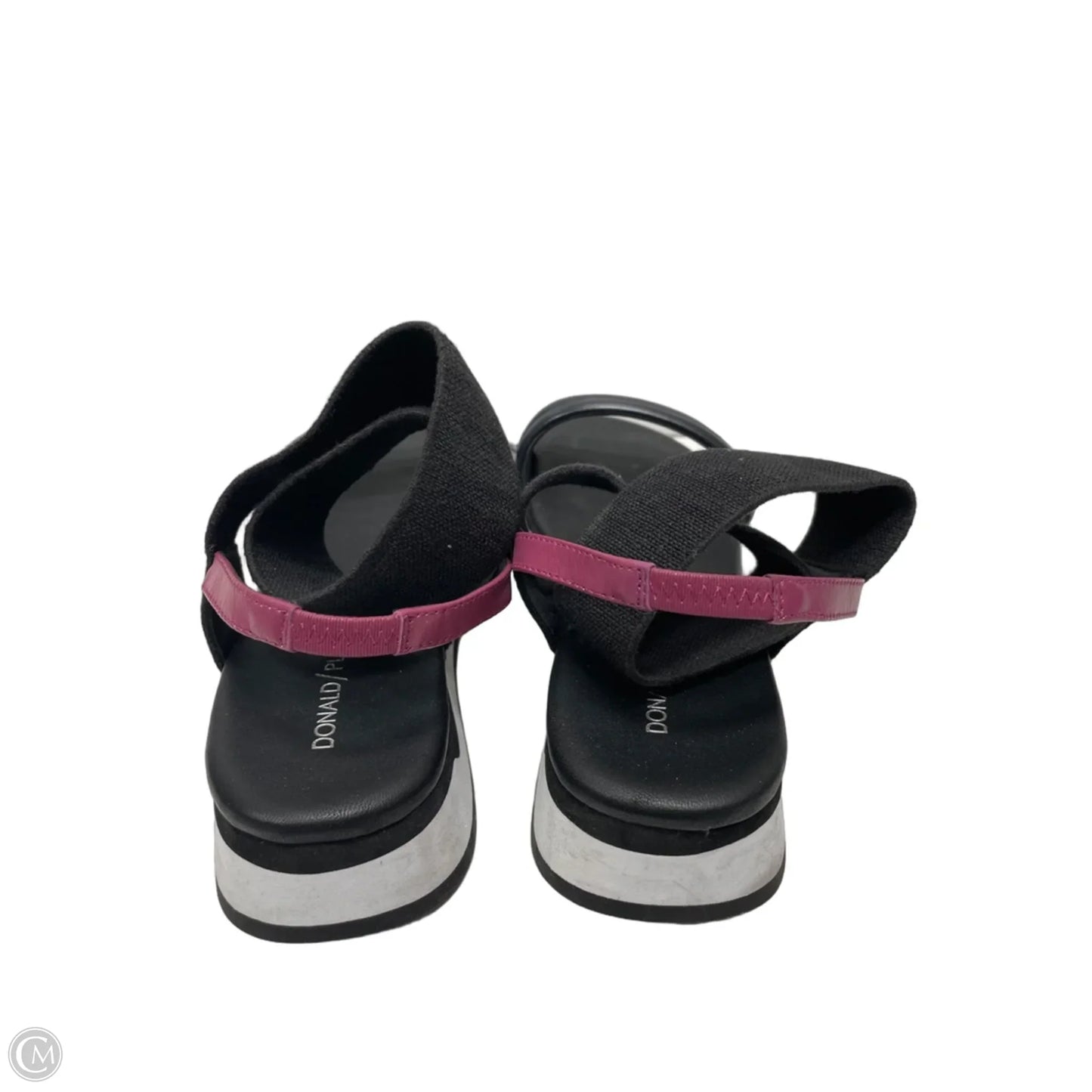 Sandals Heels Platform By Donald Pliner In Black & White, Size: 9