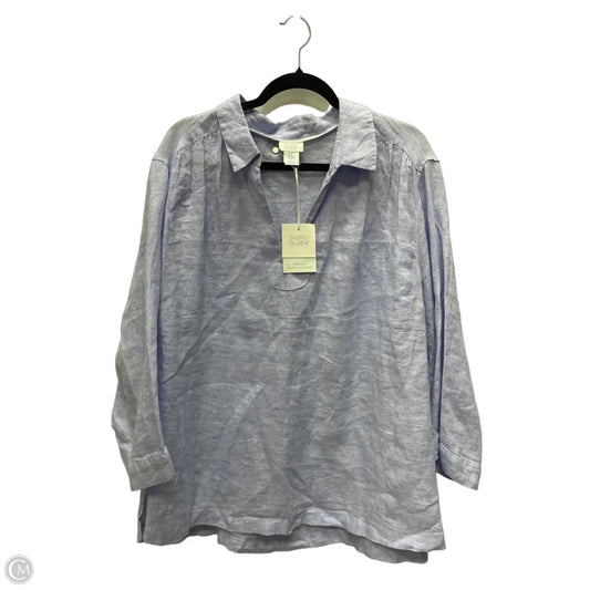 Top Long Sleeve By Sigrid Olsen In Blue, Size: 3x