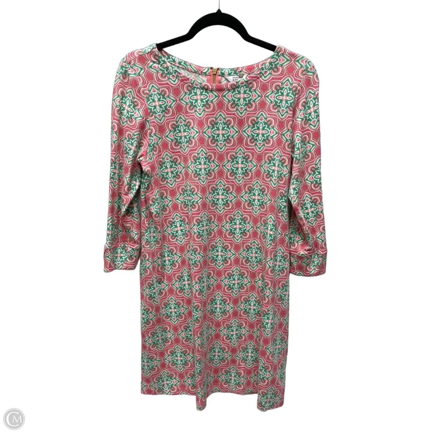 Dress Casual Short By Crown And Ivy In Green & Pink, Size: S