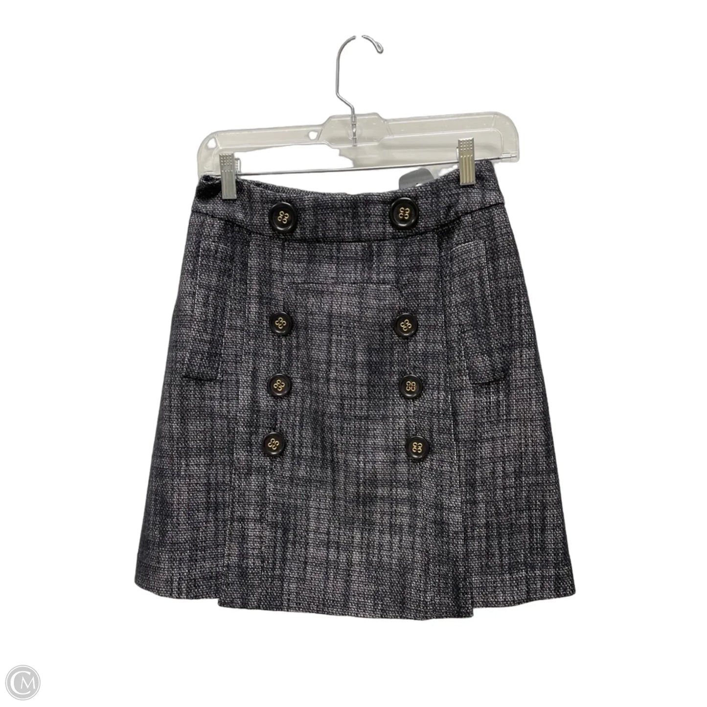 Skirt Set 2pc By Bcbgmaxazria In Black & Grey, Size: M