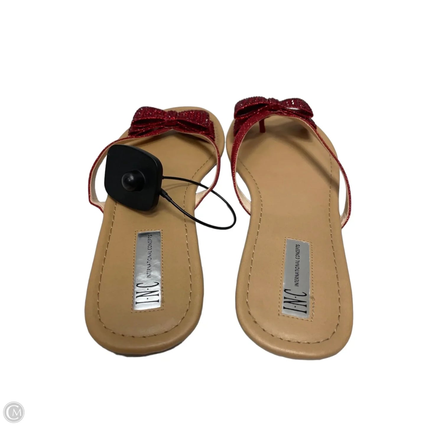Sandals Flats By Inc In Red & Tan, Size: 9