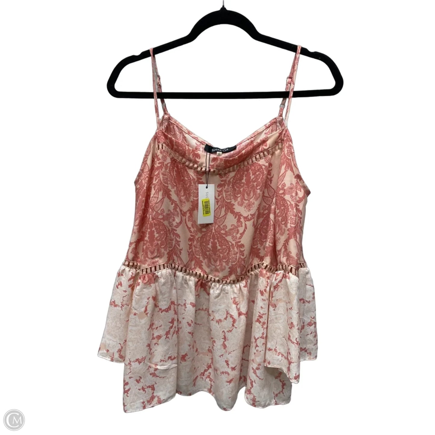 Top Short Sleeve By Sugar Lips In Floral Print, Size: L