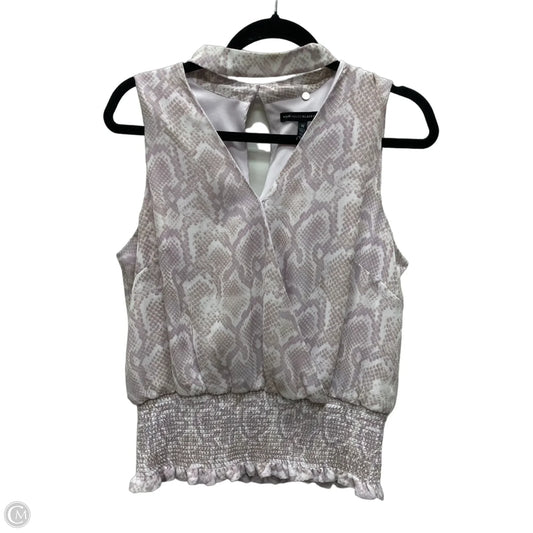 Top Sleeveless By White House Black Market In Snakeskin Print, Size: L