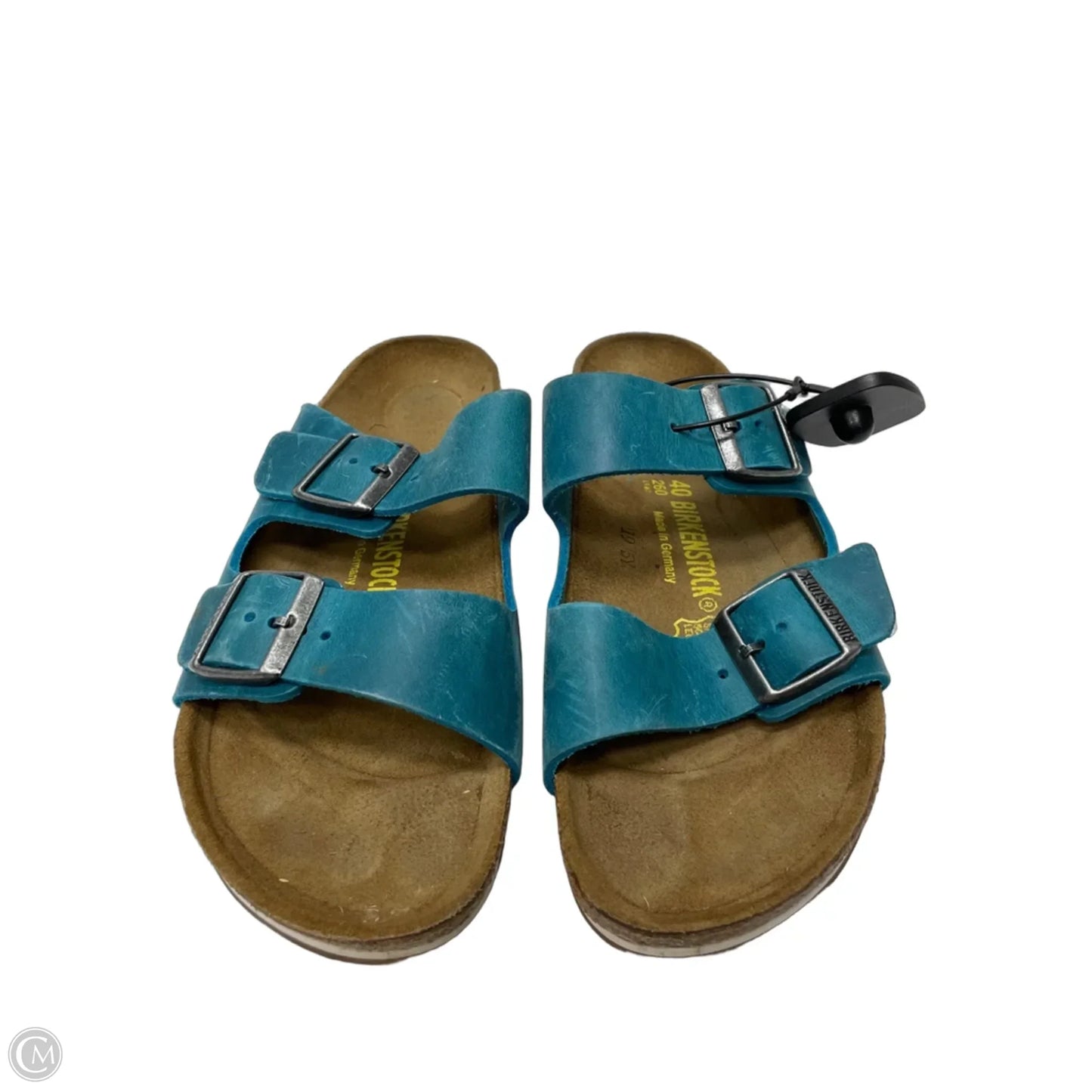 Sandals Flats By Birkenstock In Teal, Size: 9