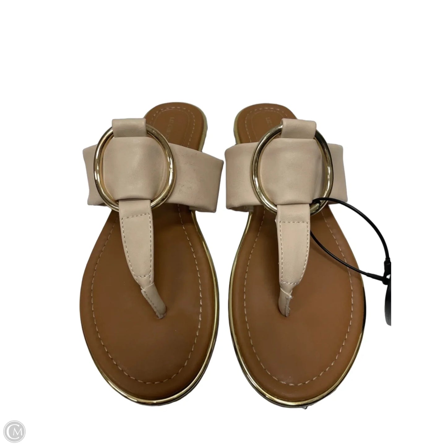 Sandals Flats By Liz Claiborne In Beige, Size: 7