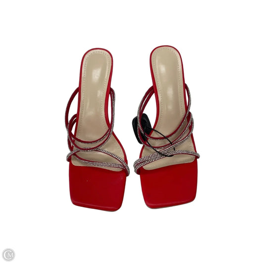 Sandals Heels Stiletto By Clothes Mentor In Red, Size: 11