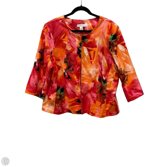 Blazer By Coldwater Creek In Floral Print, Size: 1x