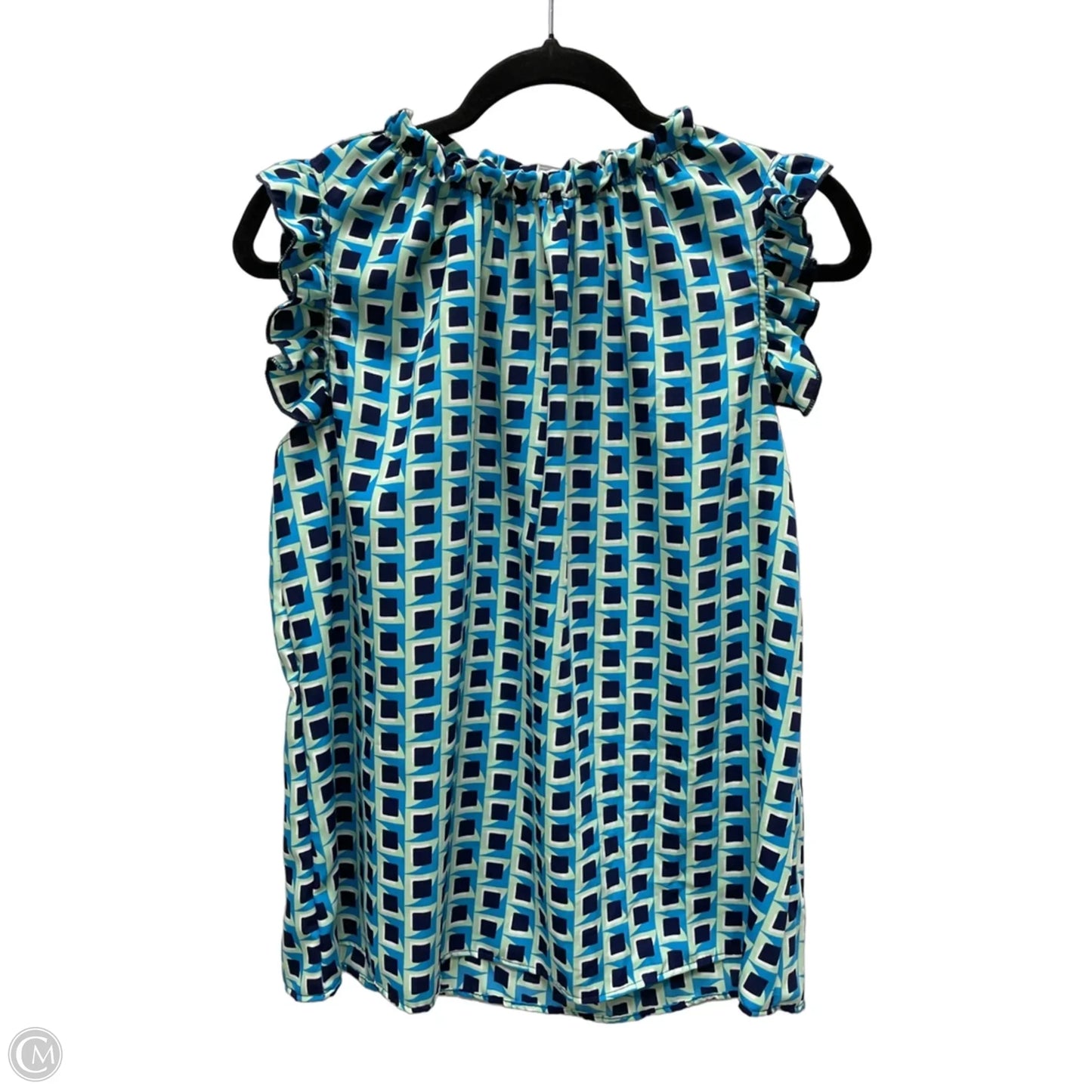 Top Sleeveless By Ces Femme In Geometric Pattern, Size: S