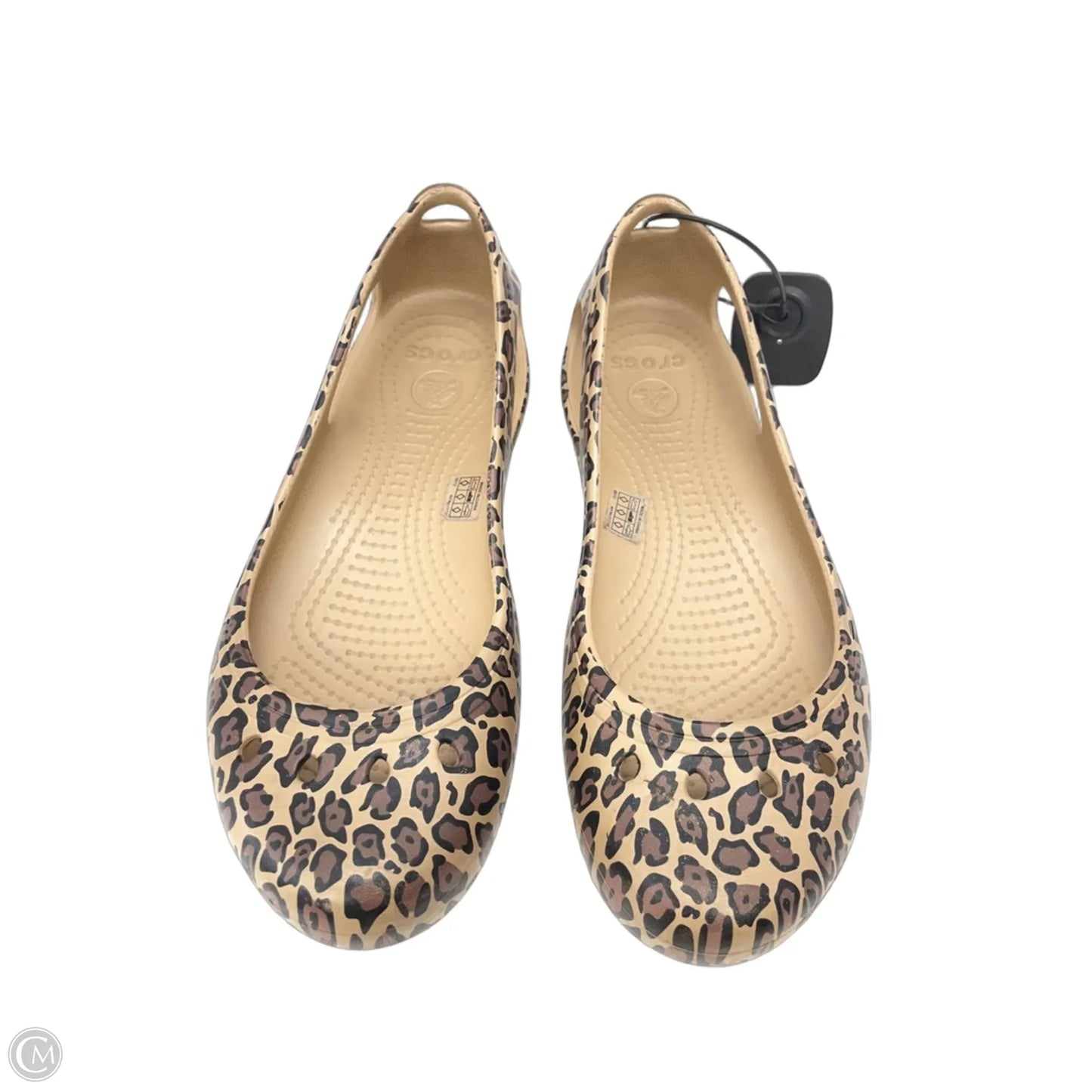 Shoes Flats By Crocs In Animal Print, Size: 7