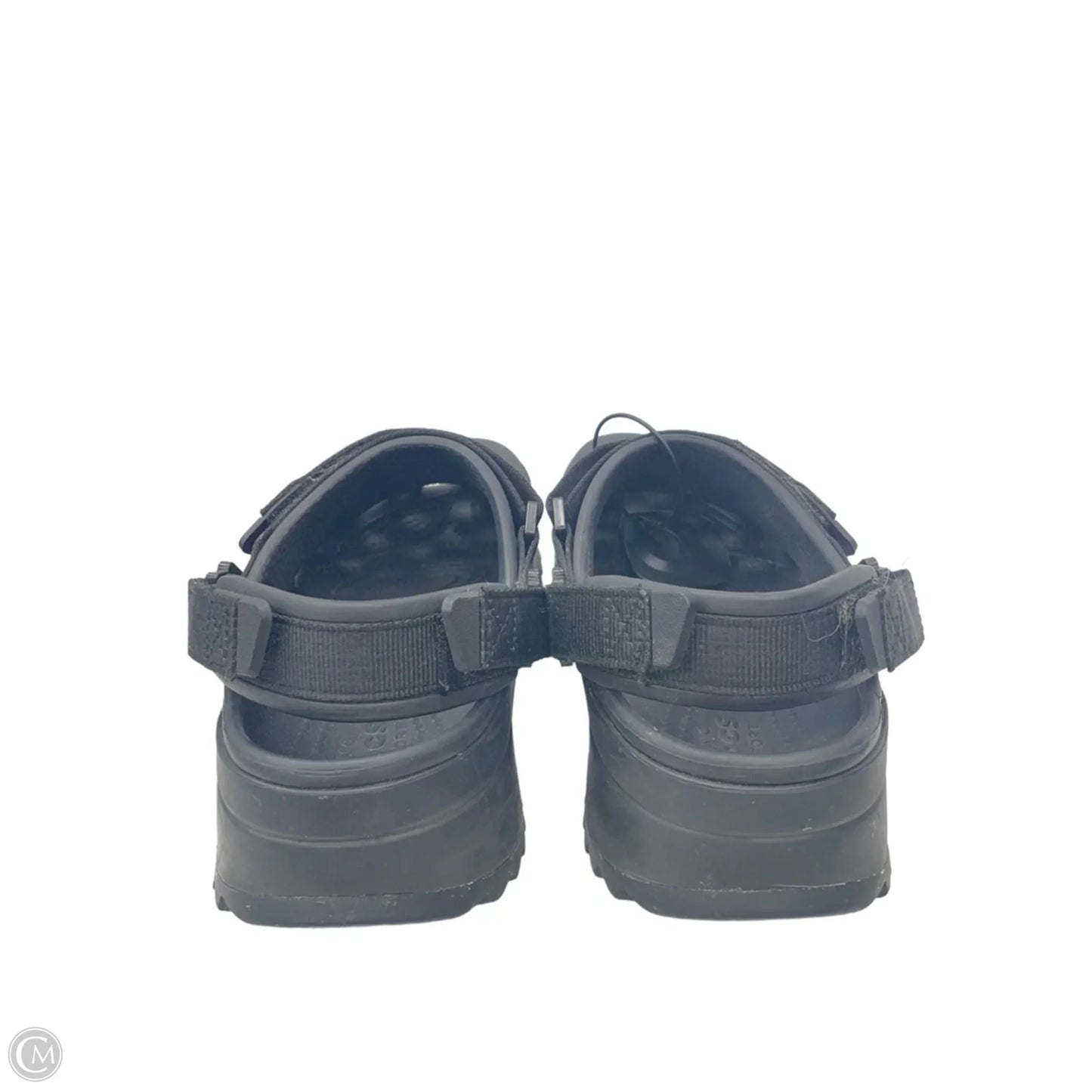 Shoes Heels Platform By Crocs In Black, Size: 6