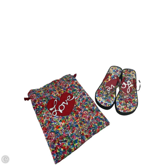 Sandals Flip Flops By Brighton In Floral Print, Size: 9