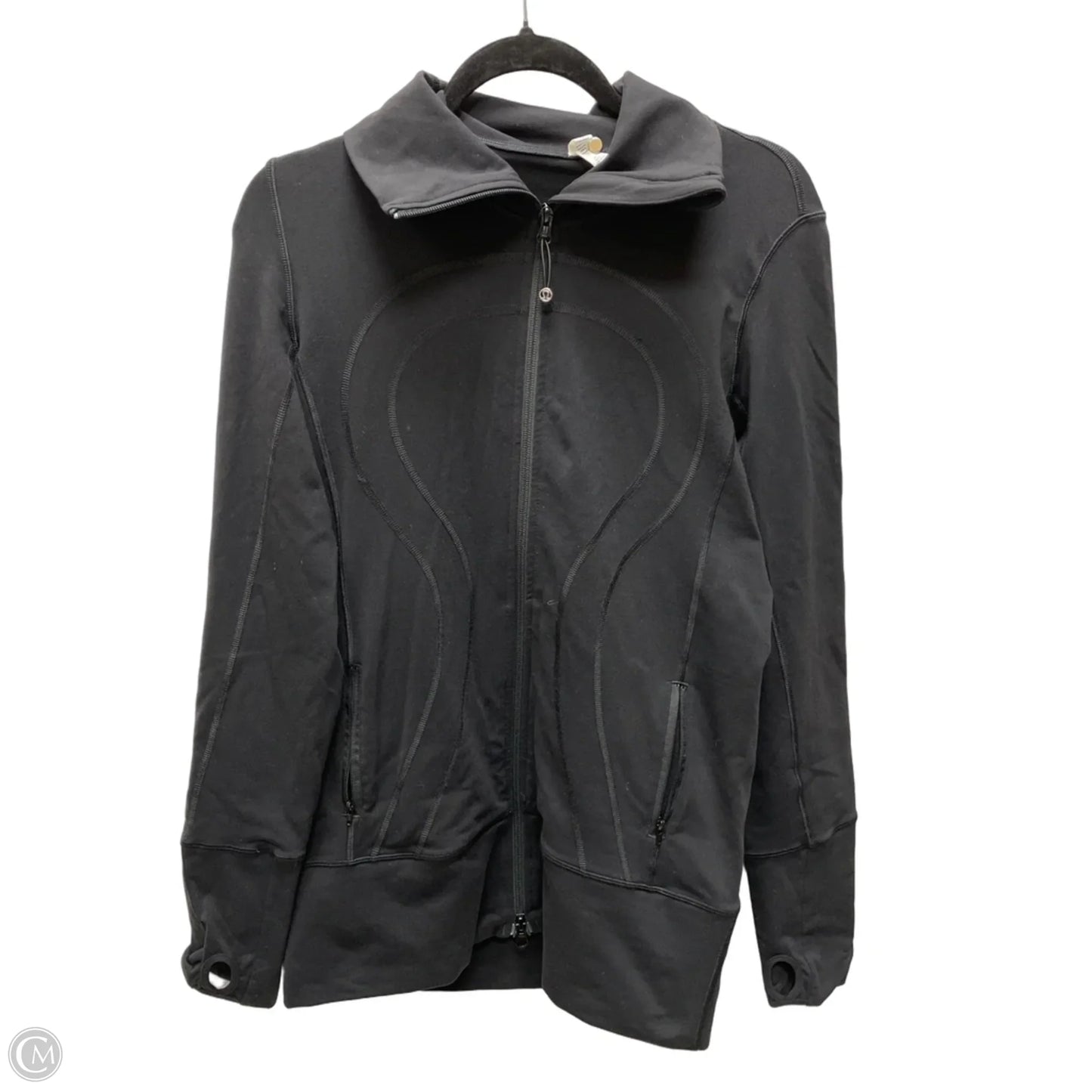 Athletic Jacket By Lululemon In Black, Size: M