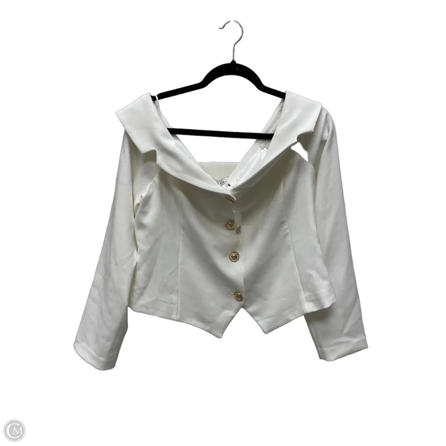 Blouse Long Sleeve By Endless Rose In Cream, Size: Xl