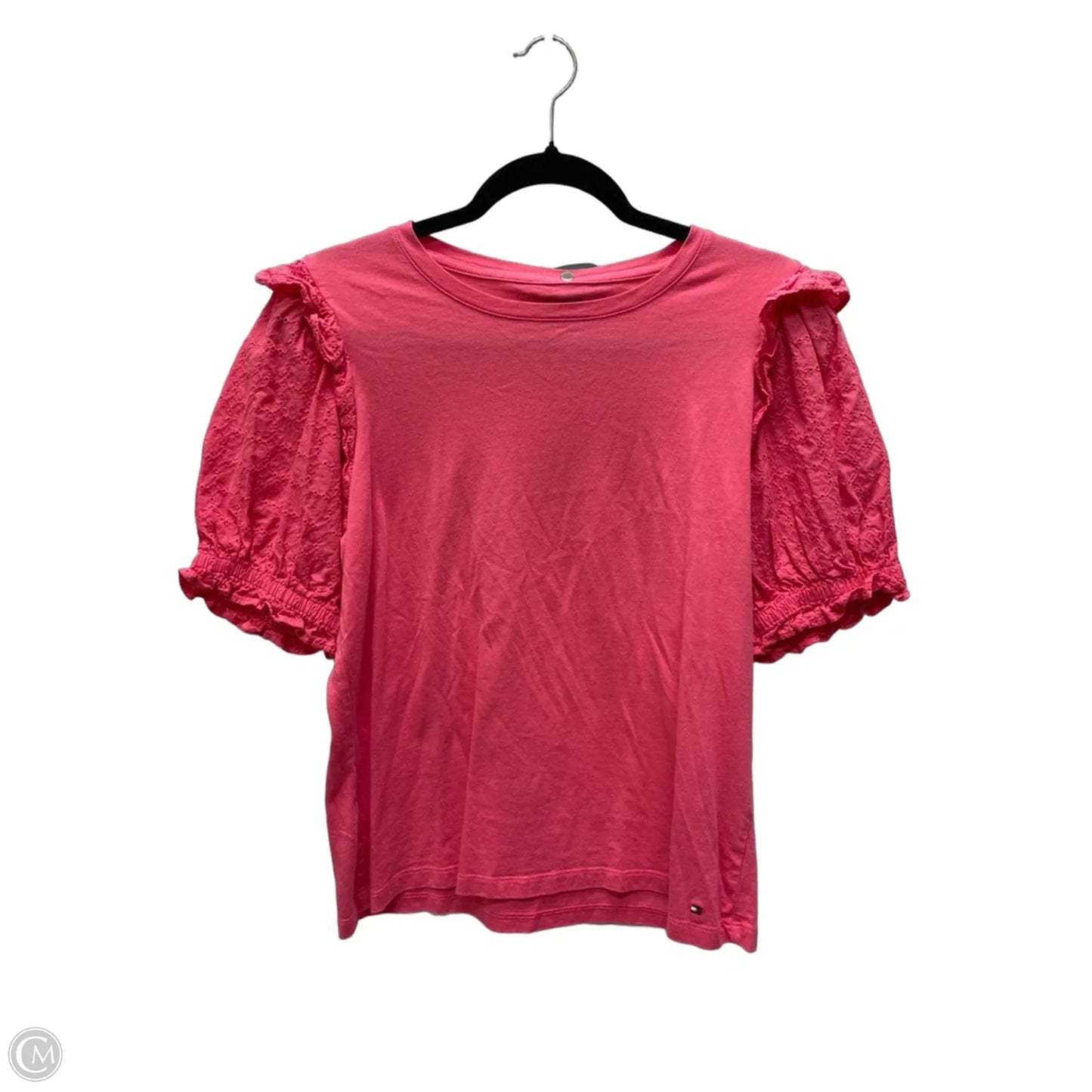 Top Short Sleeve By Tommy Hilfiger In Pink, Size: L