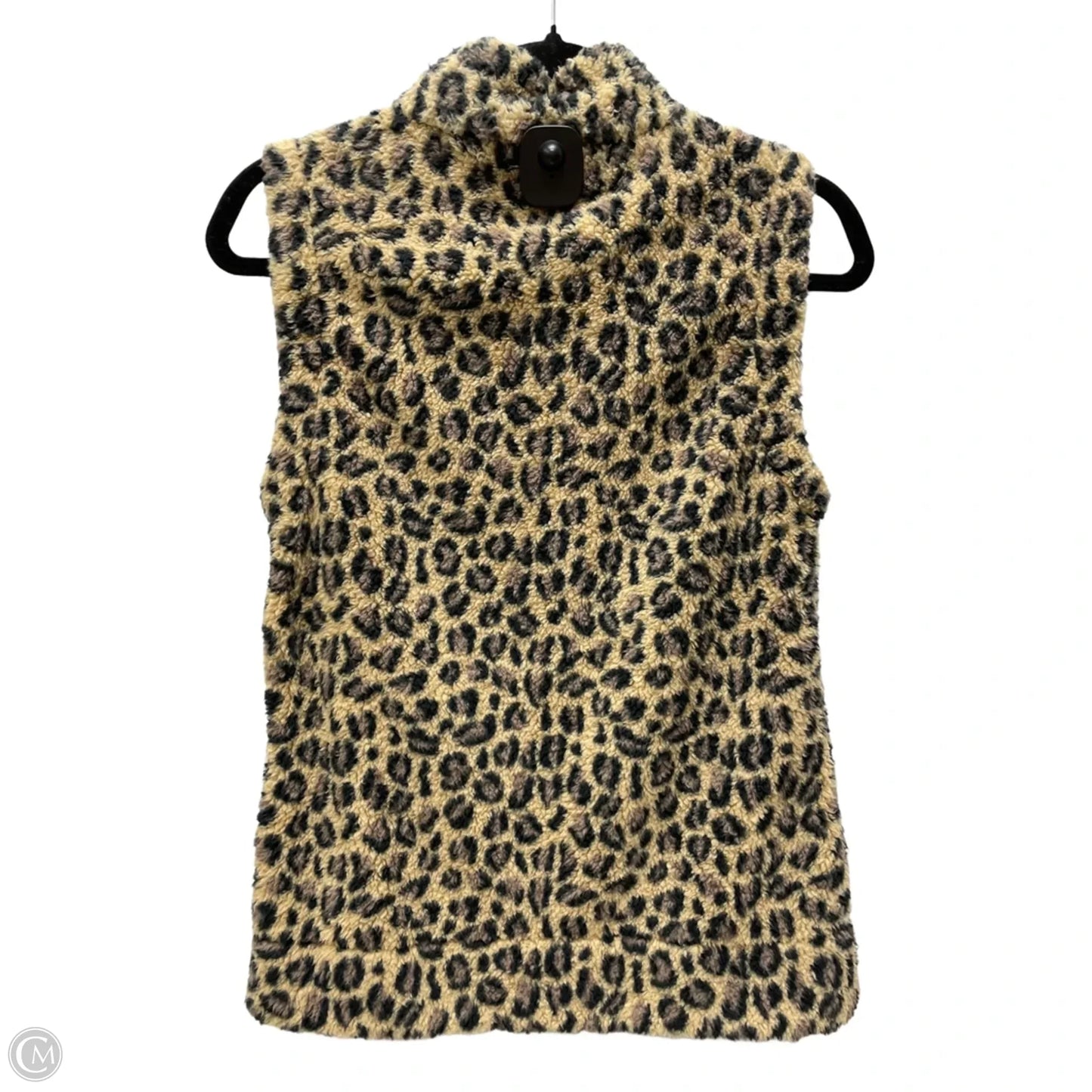 Vest Faux Fur & Sherpa By Calvin Klein In Animal Print, Size: Xs
