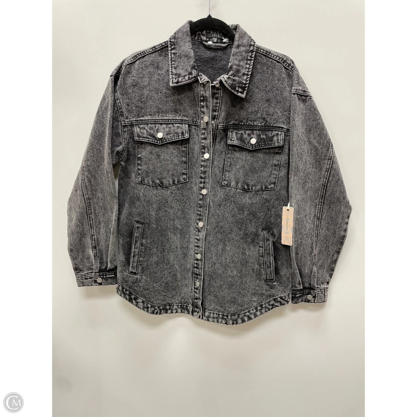 Jacket Denim By Iris In Grey Denim, Size: M