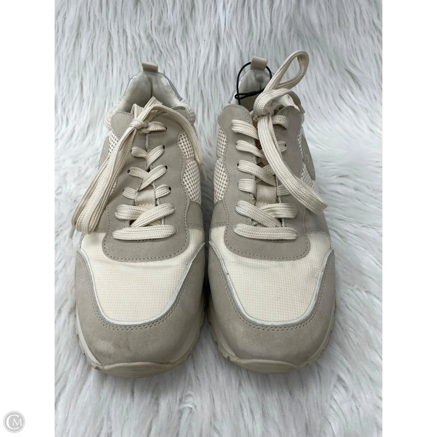 Shoes Sneakers By Sam And Libby In Cream & Grey, Size: 10