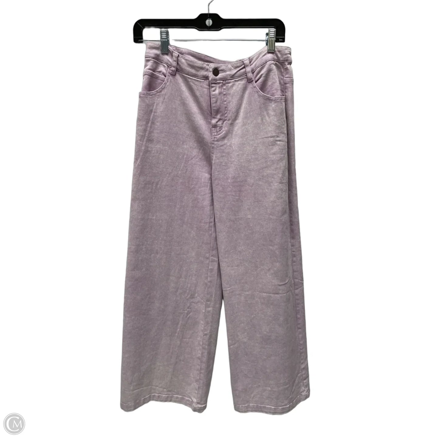Jeans Wide Leg By Clothes Mentor In Purple Denim, Size: 12