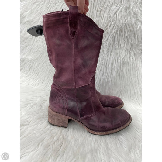 Boots Knee Heels By Gidigio In Purple, Size: 6.5